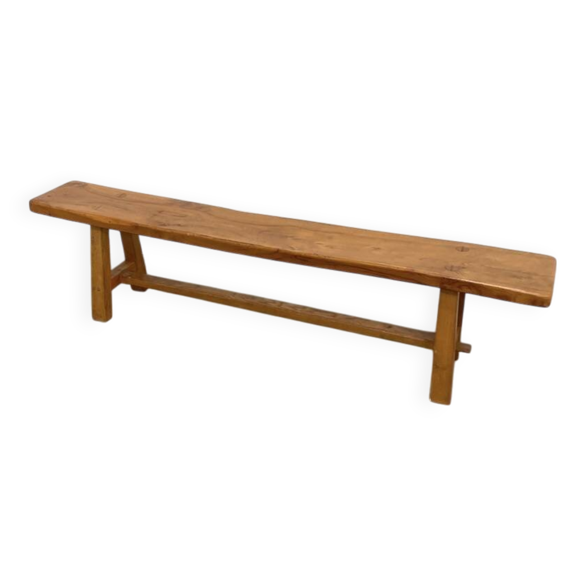 Solid elm bench 2m