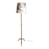 Lampadaire métal doré style Louis XV
