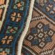 2x11 shades of cream blue oushak runner rug