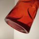 Red carafe with molded glass with hollow bubbles