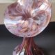 Volubilis vase in Murano glass. Pink speckled background. Height 21 cm.