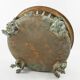 Repelled copper planter with acanthus and cast bronze legs, 1900s