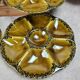 Set of 8 Gien oyster plates, magnificent vintage service.