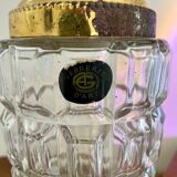 Large glass and gold metal candy box