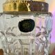 Large glass and gold metal candy box