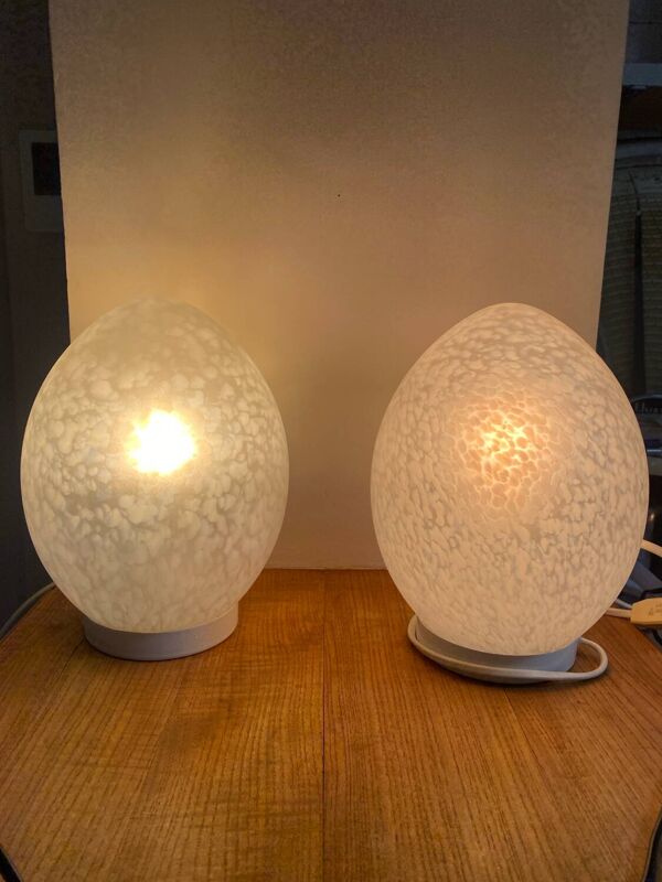 Lampes œufs vintage