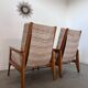 Lot 2 designer reconstruction rest armchairs from the 50s Free-Span / Guariche vintage