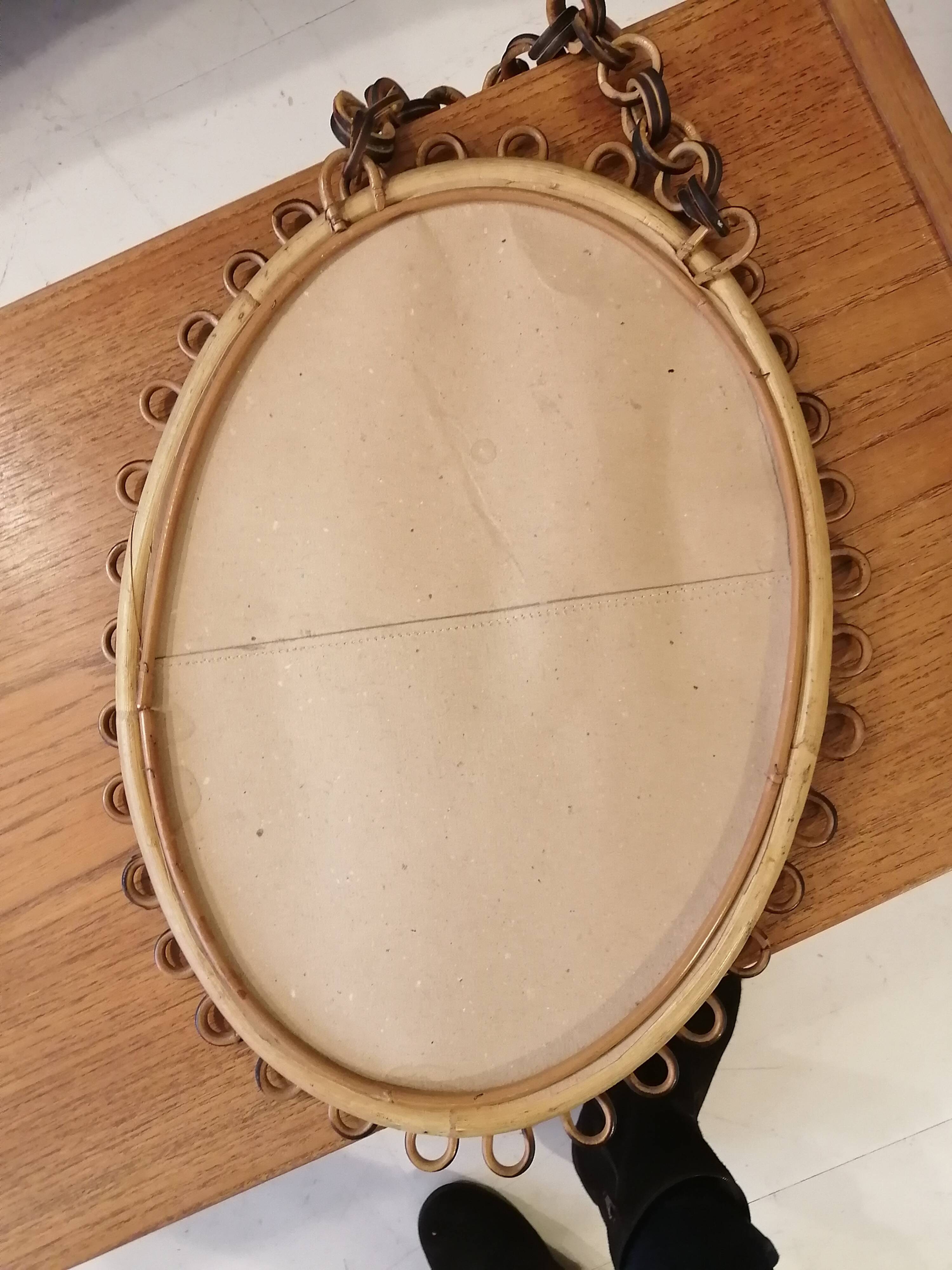 Franco Albini rattan mirror