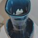 Blue ceramic vase flamed vintage 50's