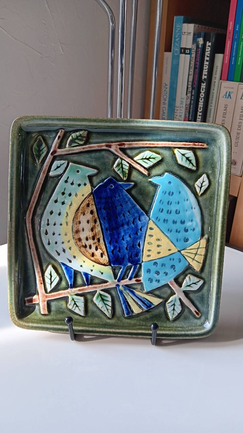 Ceramic plaque "the 3 birds" by Lisa Larson - Harlekin series