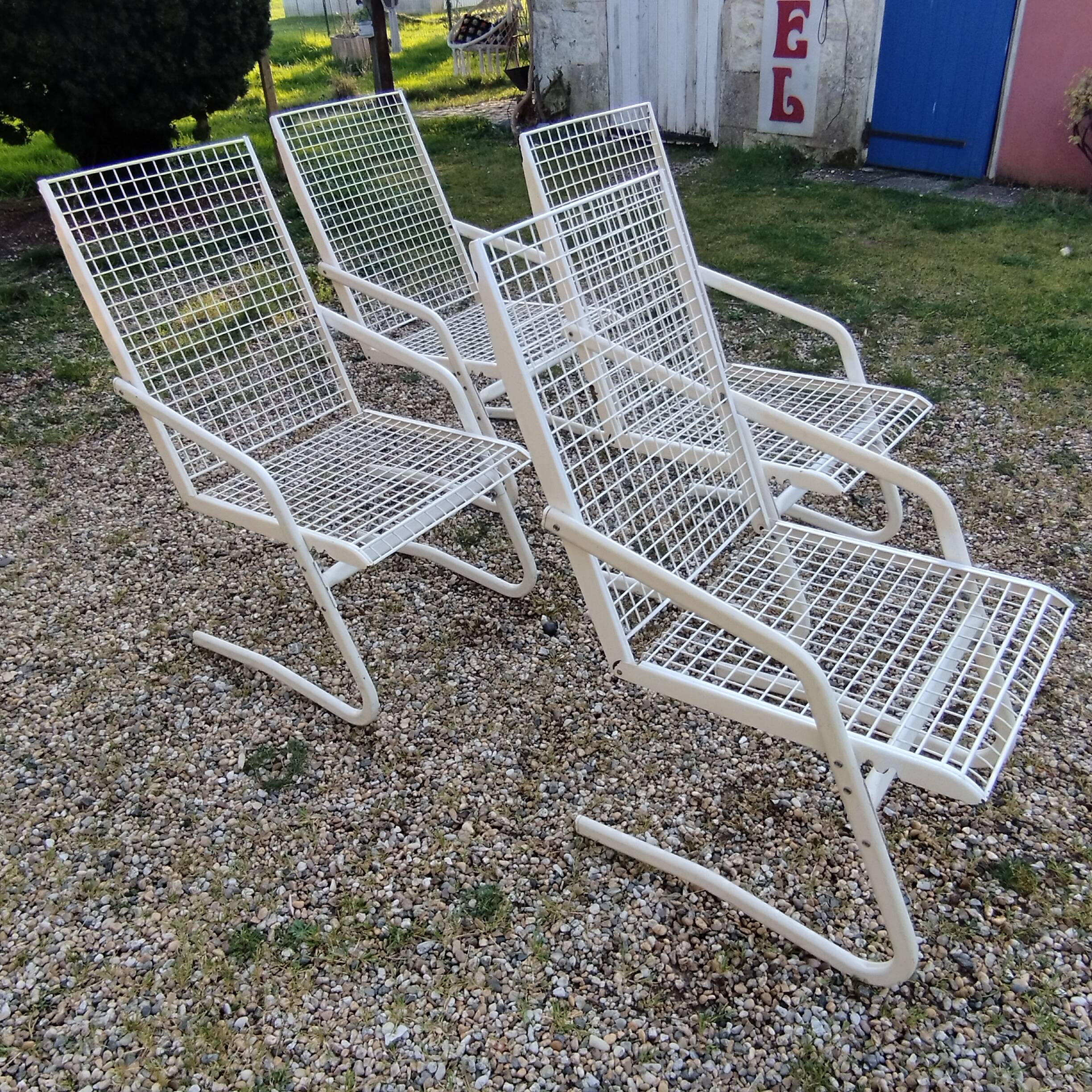 Vintage metal garden chairs