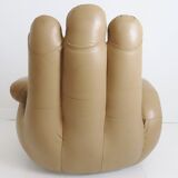 Vintage Pop Art Leather Hand Chair