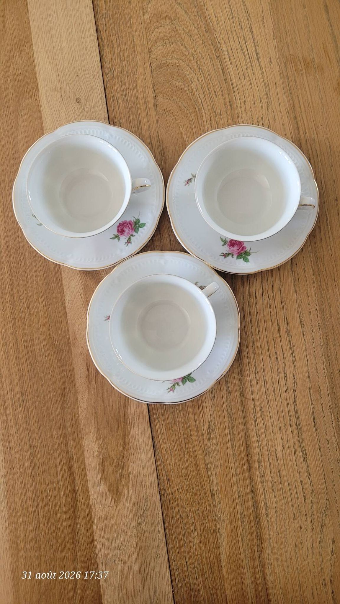 3 vintage Belgian cups from Maison R. Michiels (St Nicolas Waes)