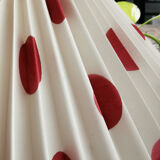 Pair of pink lamps with pleated shades