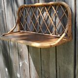 Rattan wall shelf