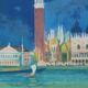 Paul Collomb : Le lagon de Venise, lithographie originale signée