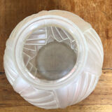 Art deco ball vase in opaque molded glass