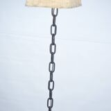 Chain floor lamp and wool lampshade