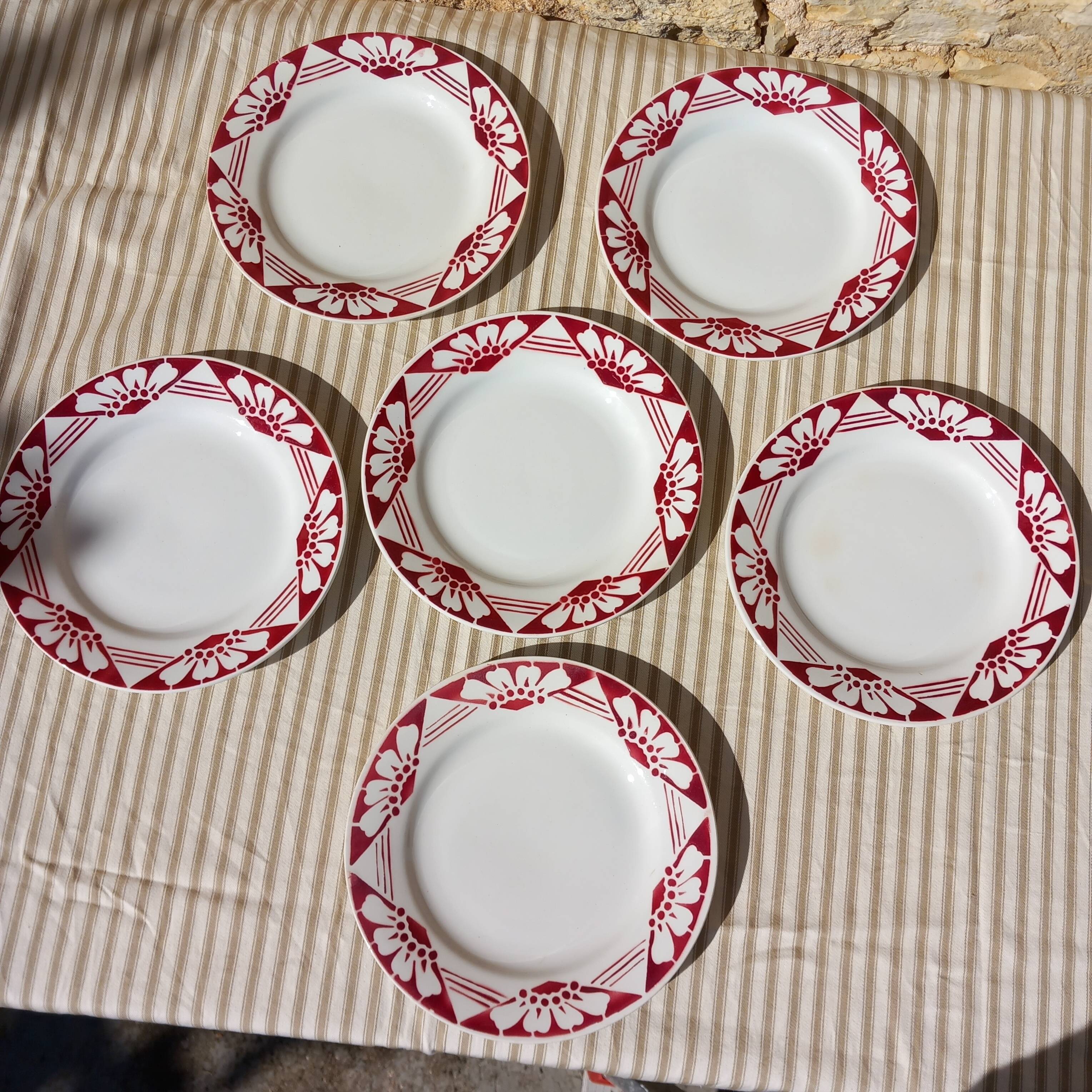 6 Céranord St Amand Magnolia flat plates