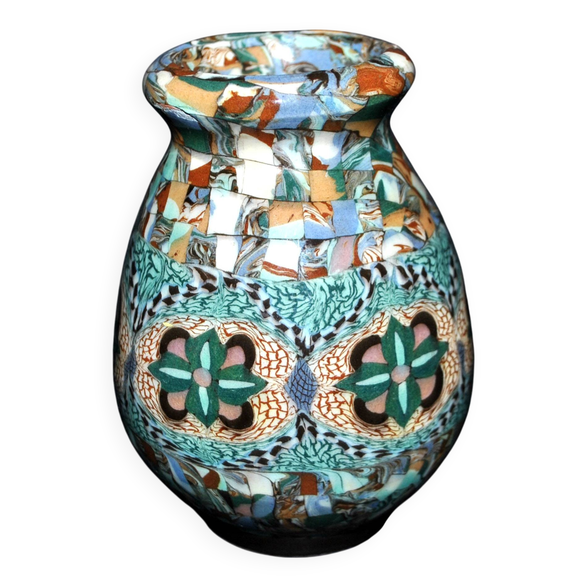 Vase art déco vallauris terres mêlées de jean gerbino 1930