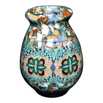 Vase art déco vallauris terres mêlées de jean gerbino 1930