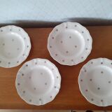 Set of 4 plates Sarreguemines golden stars