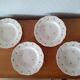 Set of 4 plates Sarreguemines golden stars