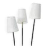 Lampadaire vintage tripodes à 3 abat-jours