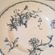 Large round ironstone platter with daisy decoration, KG Lunéville, 19th century