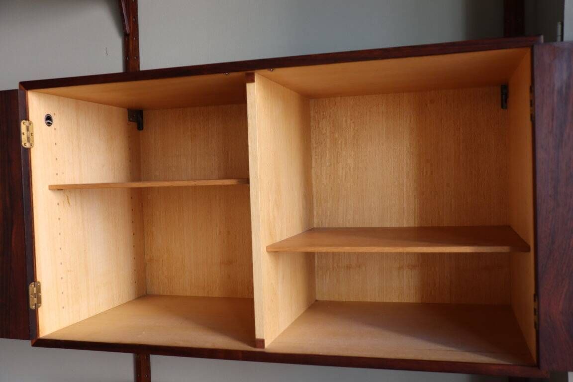 Modular rosewood wall bookcase by Thygesen and Sorensen for Hg Furniture, 1960