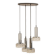 Large glass cascade chandelier designed for Staff Leuchten, Germany, 1970s.