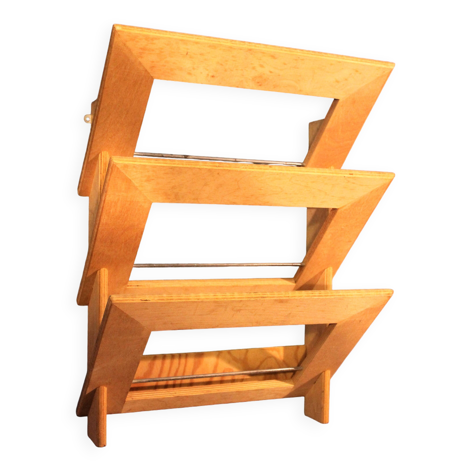 1980s wall-mounted magazine rack