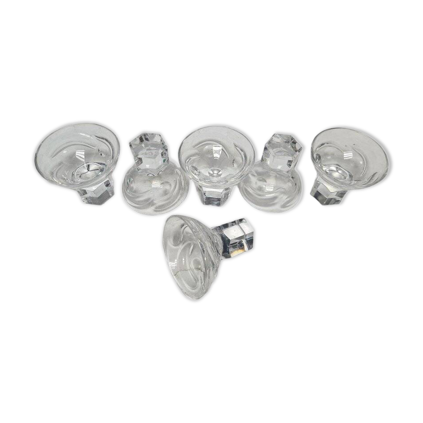 Art Deco vodka glasses, former Czechoslovakia, 1930s, set of 6