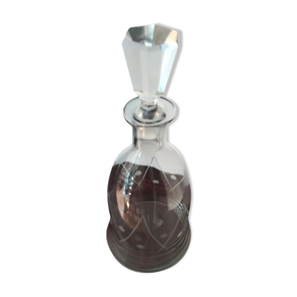 Engraved crystal decanter