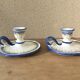 Pair of ceramic cellar rat candle holders