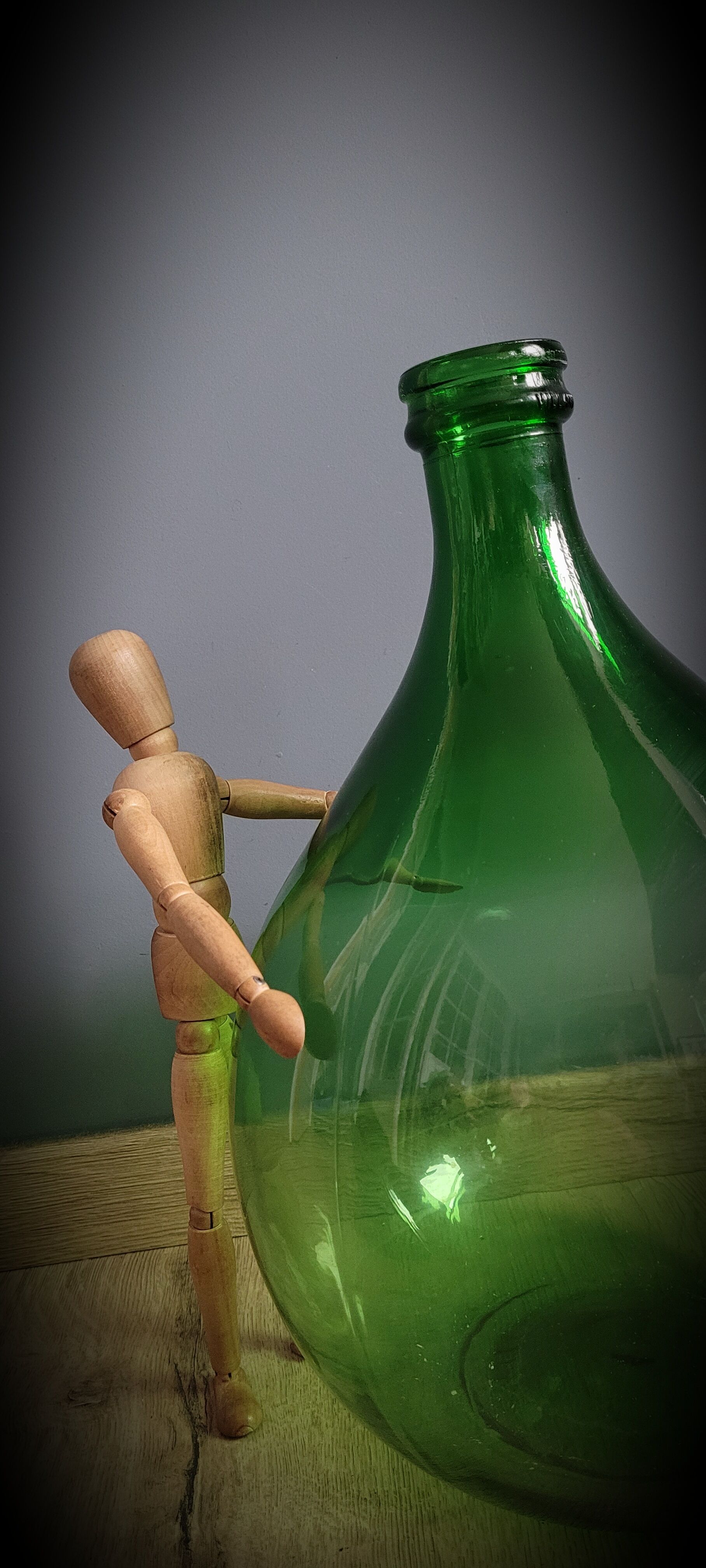 Demijohn 10L round green