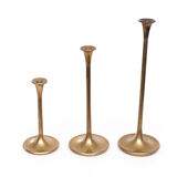 Villeroy & Boch Brass Candle Sticks Germany 1980s Set of 3
