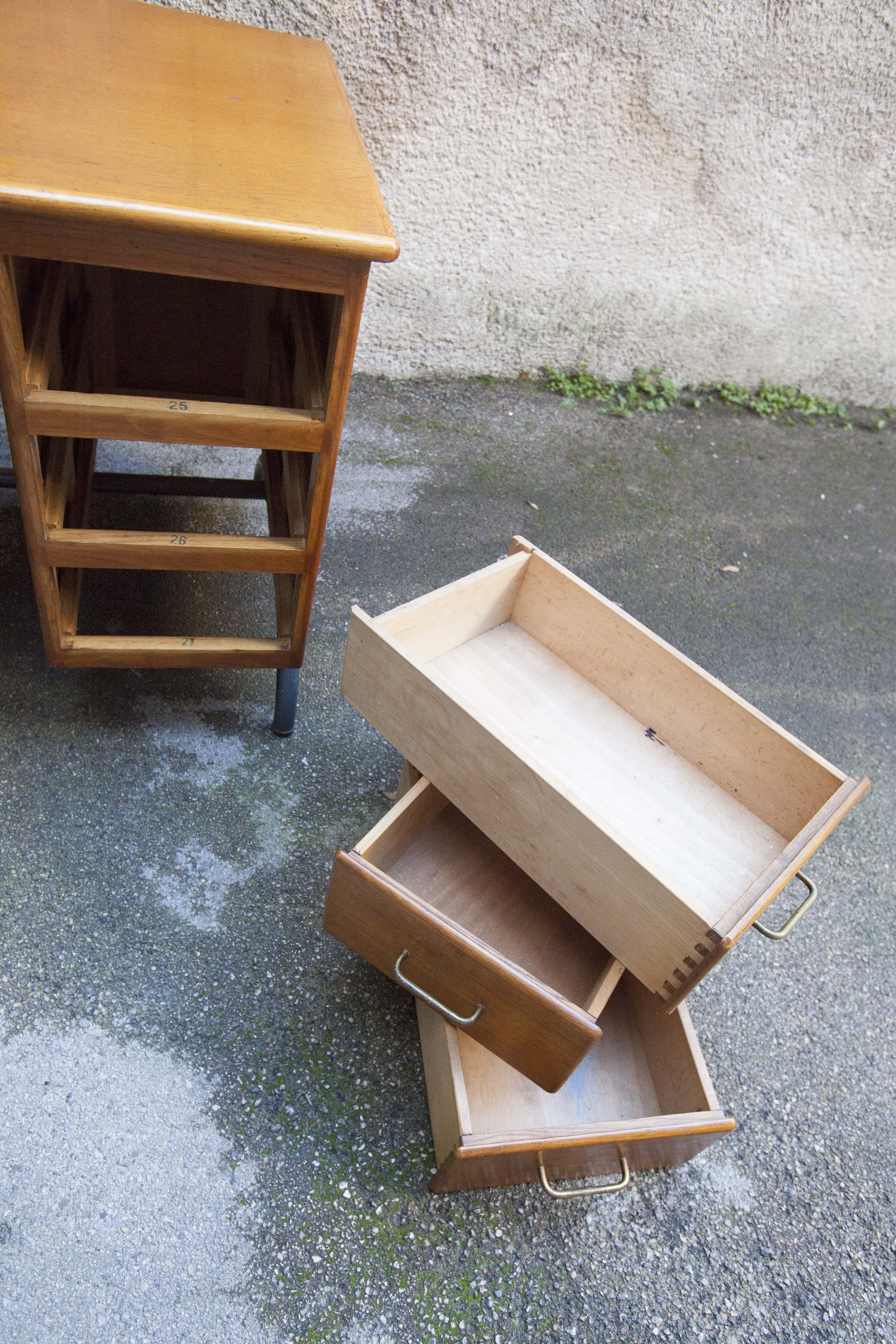 Industrial office schoolmaster 4 drawers