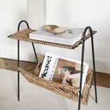 Table metal and wicker, 1950.