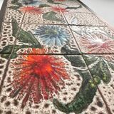 Vintage ceramic coffee table by Vallauris – floral and flat top