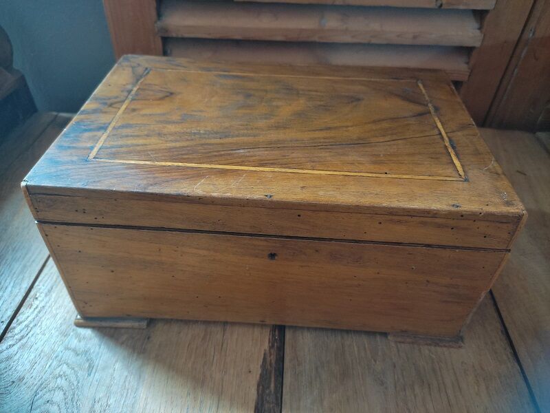 Box box solid wood marquetry lock Storage dp 112290
