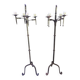 Pair of wrought iron candelabras