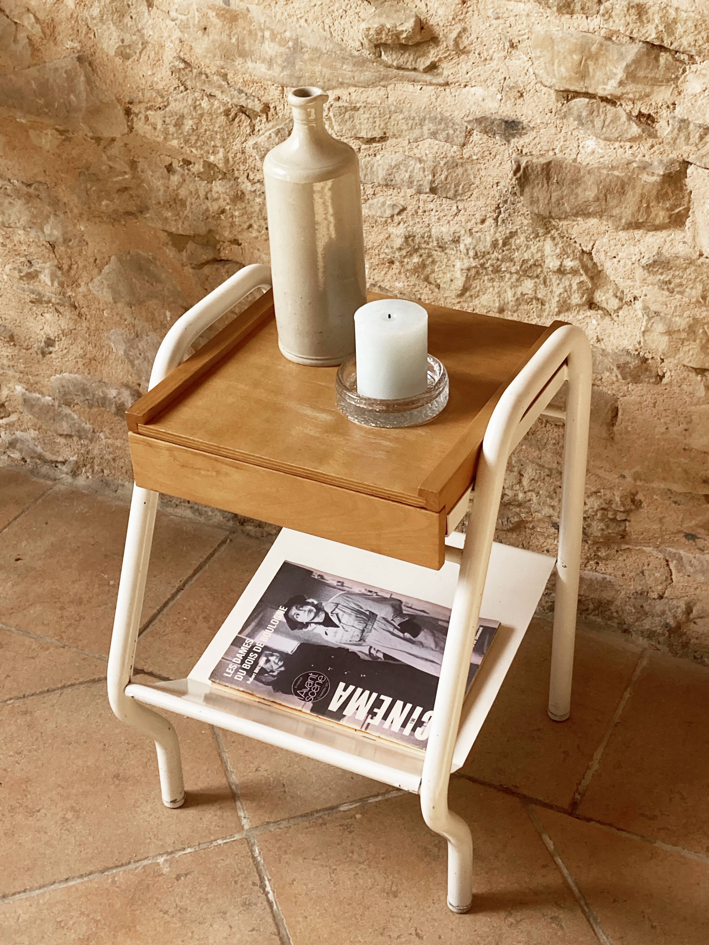 Bedside table attributed to Jacques Hitier, 1950s