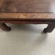 Ancient Chinese kang table – solid elm, horse hoof legs