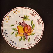Set of 3 old plates Provencal style floral motifs