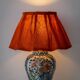 Delft Polychrome Chinoiserie Table Lamp, Tichelaar Makkum, New Silk Shade