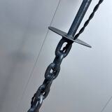 Brutalist floor lamp, chain, restored