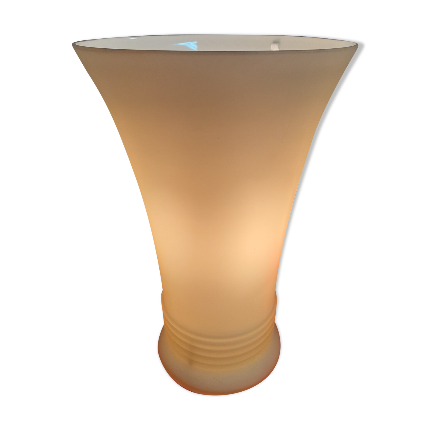 50s yellow opaline lamp