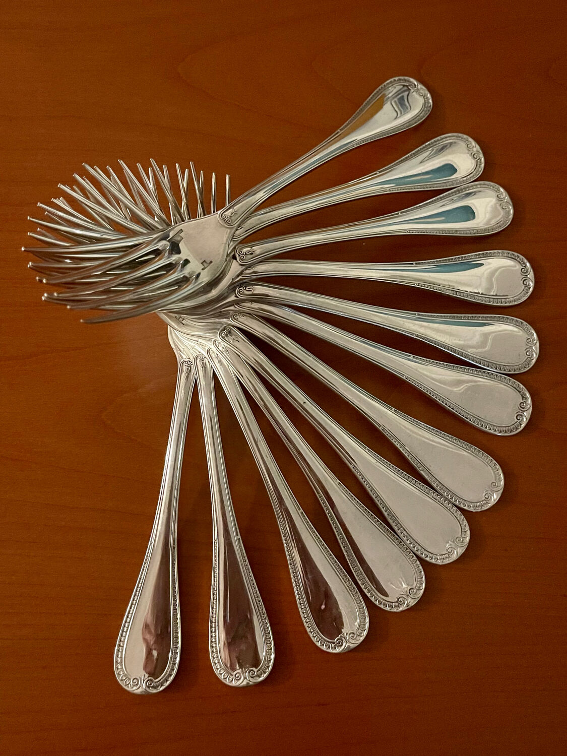 Christofle Malmaison cutlery 49pieces very good condition silver metal