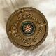 Round brass jewelry box
